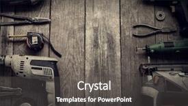  Presentation with hand tools - Colorful PPT layouts enhanced with tools screwdriver drill saw jigsaw backdrop and a dark gray colored foreground