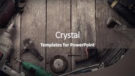  Presentation with hand tools - Amazing PPT layouts having tools screwdriver drill saw jigsaw backdrop and a  colored foreground