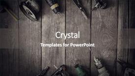  Presentation with hand tools - Amazing PPT layouts having tools screwdriver drill saw jigsaw backdrop and a  colored foreground