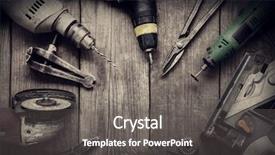  Presentation with hand tools - Presentation with tools screwdriver drill saw jigsaw background and a gray colored foreground