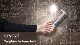  Presentation with hand tools - Slides enhanced with tools succeede - close up of business person background and a  colored foreground