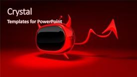  Presentation with evil - Colorful presentation theme enhanced with toon - evil tv backdrop and a wine colored foreground