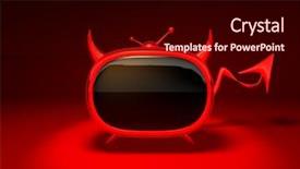  Presentation with evil - Slides consisting of toon - evil tv background and a wine colored foreground