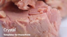  Presentation with free organic cosmetic - Slide deck having toon - fresh organic eco vegetable salad background and a  colored foreground