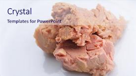  Presentation with free organic cosmetic - Presentation featuring toon - fresh organic eco vegetable salad background and a  colored foreground