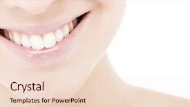  Presentation with healthy - Amazing PPT theme having tooth background - beautiful and healthy woman smile backdrop and a lemonade colored foreground