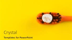  Presentation with tooth brush - PPT theme having tooth-brush-and-deciduous-milk background and a light gray colored foreground