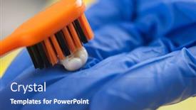  Presentation with tooth brush - PPT theme enhanced with tooth-brush-and-deciduous-milk background and a ocean colored foreground