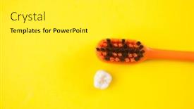  Presentation with tooth brush - Slide deck enhanced with tooth-brush-and-deciduous-milk background and a white colored foreground