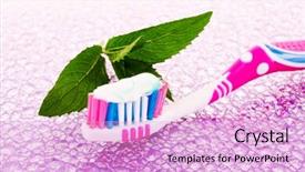  Presentation with tooth brush - Amazing slides having tooth brush and mint leaves backdrop and a lavender colored foreground