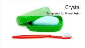  Presentation with tooth brush - Colorful PPT theme enhanced with  backdrop and a  colored foreground