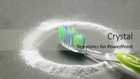  Presentation with tooth brush - Cool new slides with tooth brush with baking soda backdrop and a light gray colored foreground
