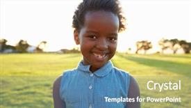  Presentation with elementary school - Colorful slide deck enhanced with tooth development - african elementary school girl smiling backdrop and a teal colored foreground