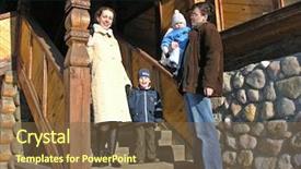  Presentation with wood - PPT theme having tooth development - family of four at staircase background and a tawny brown colored foreground