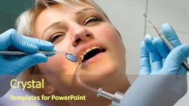  Presentation with calculus - Cool new presentation theme with tooth extraction - dentist with patient dental calculus backdrop and a tawny brown colored foreground