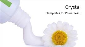 Presentation with toothpaste - PPT theme having tooth extraction - toothpaste squeezed from tube chamomile background and a white colored foreground