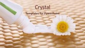  Presentation with toothpaste - PPT theme enhanced with tooth extraction - toothpaste squeezed from tube chamomile background and a lemonade colored foreground