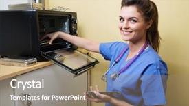  Presentation with medical instruments - Colorful slides enhanced with tooth extraction - veterinarian sterilizing medical instruments backdrop and a coral colored foreground