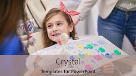  Presentation with lollipop - Cool new slides with tooth-fairy-brought-a-lollipop backdrop and a coral colored foreground