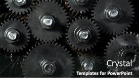  Presentation with lubrication - Slide deck having tooth-gear-wheel-with-oil background and a dark gray colored foreground
