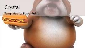  Presentation with fun - Amazing slide deck having tooth mascot - fun bulldog - 3d illustration backdrop and a soft green colored foreground