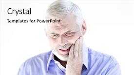  Presentation with senior study ukraine revolution - Slide deck consisting of tooth pain - caucasian senior man portrait frown background and a  colored foreground