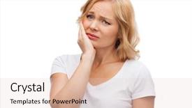  Presentation with dentistry - Presentation theme enhanced with tooth pain - people healthcare dentistry and problem background and a lemonade colored foreground