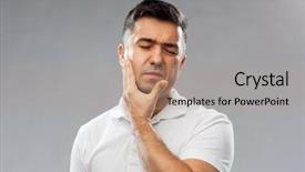  Presentation with dentistry - Slides having tooth pain - people healthcare dentistry and problem background and a  colored foreground