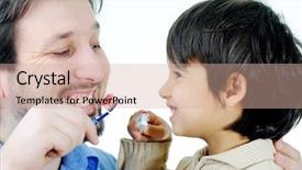  Presentation with tooth paste - Colorful theme enhanced with tooth paste - brushing teeth lesson backdrop and a soft green colored foreground