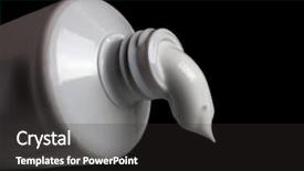  Presentation with tooth paste - Presentation theme featuring tooth paste - closeup of toothpaste background and a dark gray colored foreground