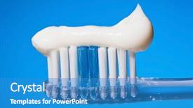  Presentation with tooth paste - Slides enhanced with tooth paste - dental background and a  colored foreground