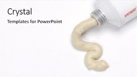  Presentation with tooth paste - Audience pleasing presentation design consisting of tooth paste - ointment coming out of tube backdrop and a pink colored foreground