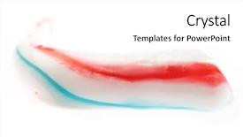  Presentation with pink blue - Cool new presentation theme with tooth paste - pink and blue toothpaste isolated backdrop and a white colored foreground