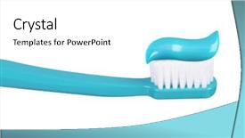  Presentation with tooth paste - Beautiful slides featuring tooth paste - toothbrush with toothpaste backdrop and a white colored foreground