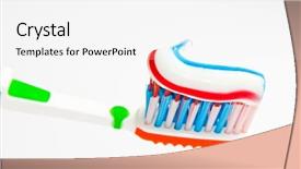  Presentation with tooth paste - Cool new presentation with tooth paste - toothbrush with tricolor toothpaste backdrop and a white colored foreground