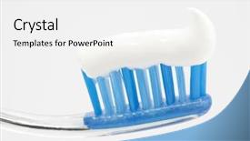  Presentation with toothpaste - Slides enhanced with tooth paste - toothpaste on toothbrush background and a white colored foreground