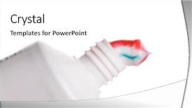  Presentation with toothpaste - PPT layouts consisting of tooth paste - toothpaste squeezed background and a white colored foreground