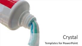  Presentation with toothpaste - Presentation theme featuring tooth paste - toothpaste squeezed background and a white colored foreground