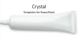  Presentation with tooth paste - Presentation theme having tooth paste - top view of white blank background and a white colored foreground