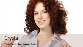  Presentation with tooth paste - PPT theme having tooth paste - young beauty woman clean teeth background and a coral colored foreground