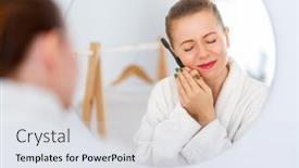  Presentation with teeth pain - Slide set featuring toothache-pain-and-sensitive-unhappy background and a sky blue colored foreground