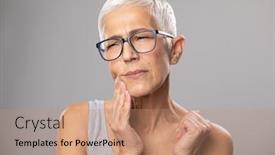  Presentation with mouth tooth - PPT layouts featuring toothache-pain-tooth-in-mouth background and a coral colored foreground