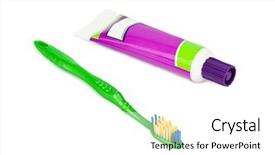  Presentation with tube evaporator - Audience pleasing presentation consisting of toothbrush and paste tube isolated backdrop and a white colored foreground