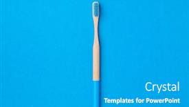  Presentation with dental hygiene - Amazing presentation design having toothbrush-on-blue-background-top backdrop and a light gray colored foreground