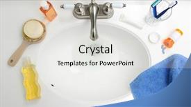  Presentation with soap - PPT theme enhanced with toothbrush razor medicine pills towel background and a white colored foreground