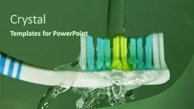  Presentation with splashing - Slides with toothbrush-with-toothbrush-and-splashing background and a ocean colored foreground