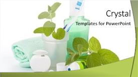  Presentation with toothpaste - Amazing slide deck having toothbrush with toothpaste and fresh backdrop and a white colored foreground