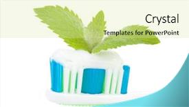  Presentation with toothpaste - Slides featuring toothbrush with toothpaste and fresh background and a blonde colored foreground