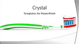  Presentation with toothpaste - Slide deck having toothbrush with toothpaste isolated on a white background background and a white colored foreground