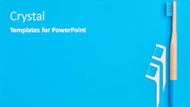  Presentation with oral hygiene - Cool new theme with toothbrushes-and-oral-care-tools backdrop and a light gray colored foreground